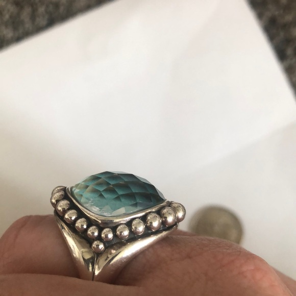 Lagos sterling silver with turquoise ring in size 7! Like new - Picture 4 of 12